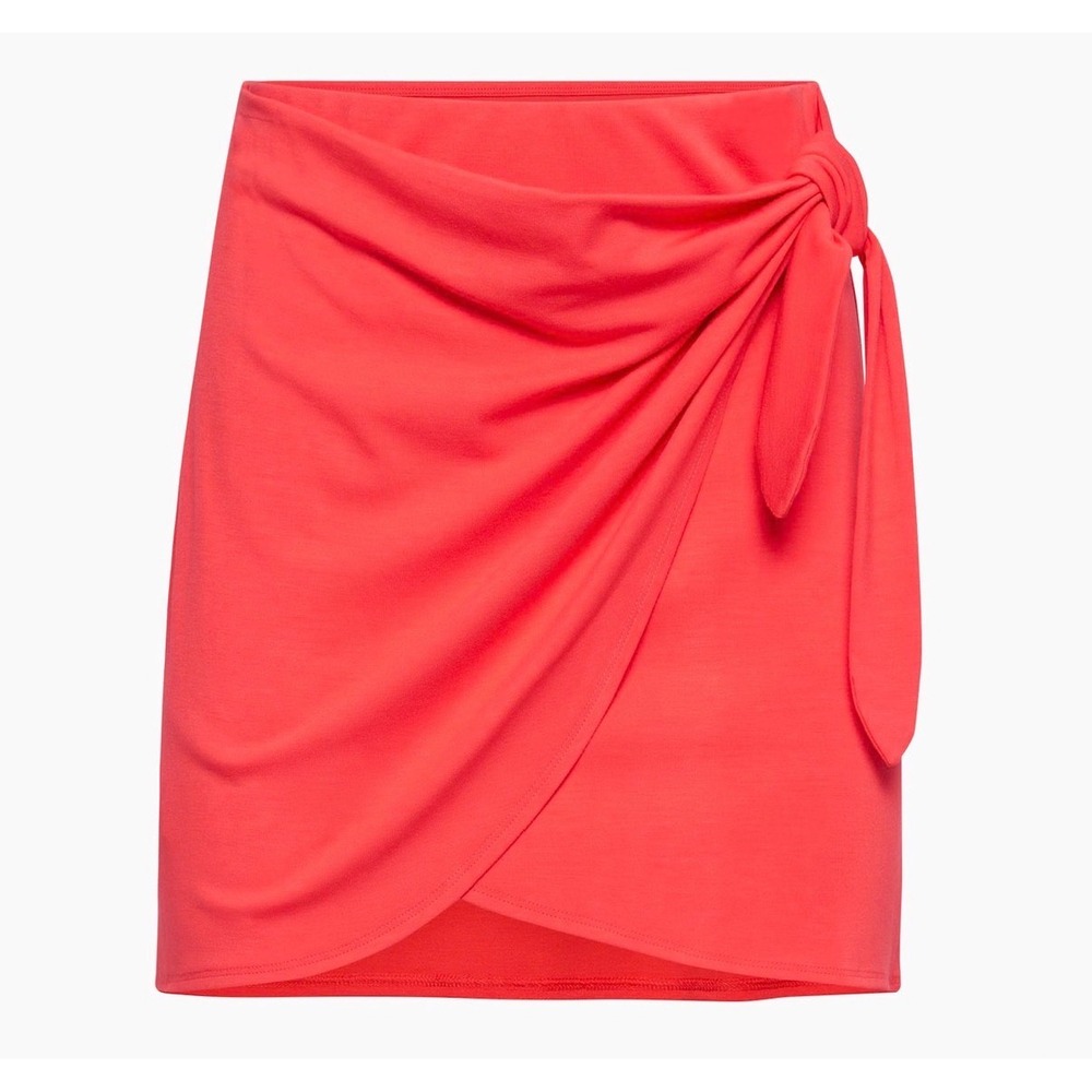 Wilfred Artitizia Saturn Mini Skirt Maraschino Red XL NWT Wrap Tie